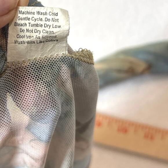 Sweet Lilac Mesh Shirt Women's Cherub Angel Cloud Print Y2K Sz Medium Whimsigoth - Picture 7 of 8